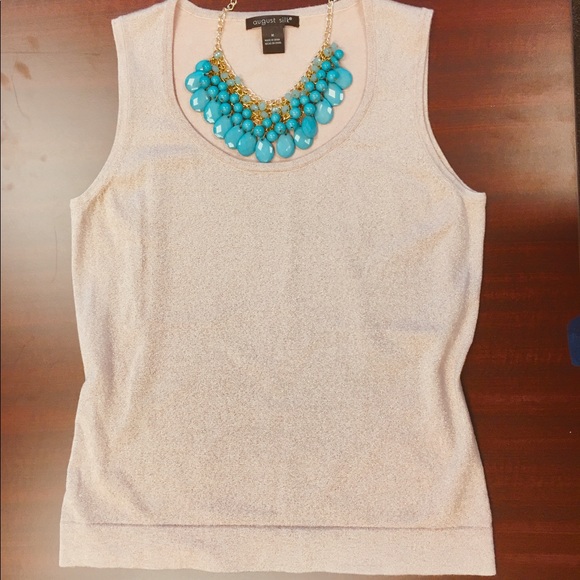 august silk Tops - 💰 SALE💰Blush Metallic Top